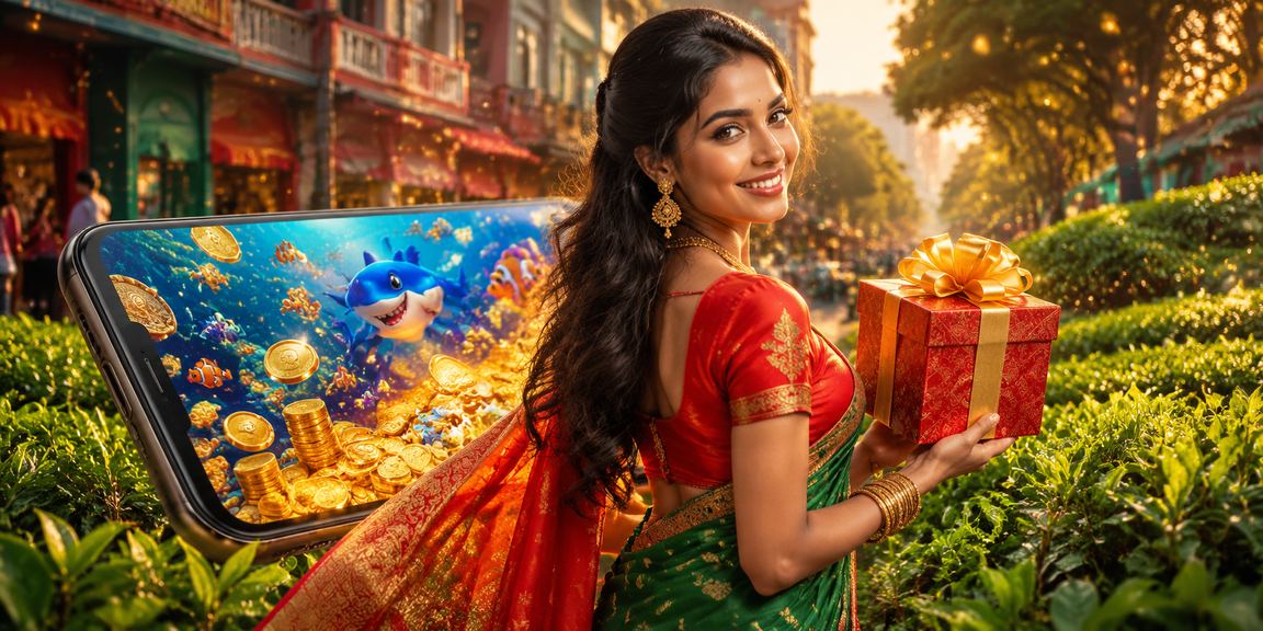 কুমিল্লার ফিশিং গেম খেলছেন একজন মহিলা