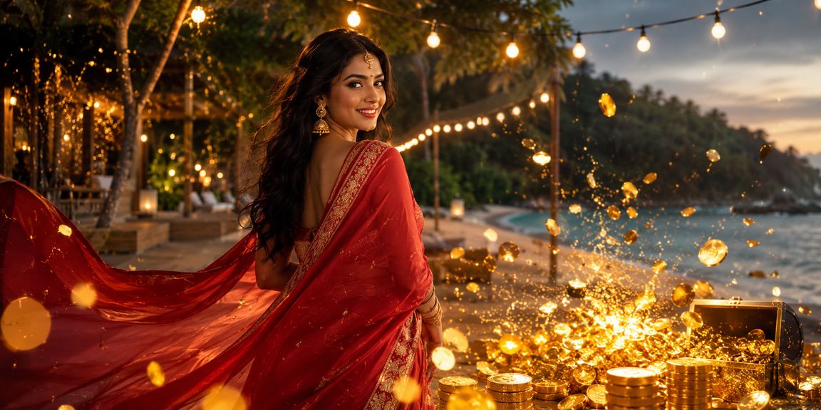 গাজীপুরে শাড়ি পরা একজন মহিলা ক্যাসিনো বেটিং উপভোগ করছেন